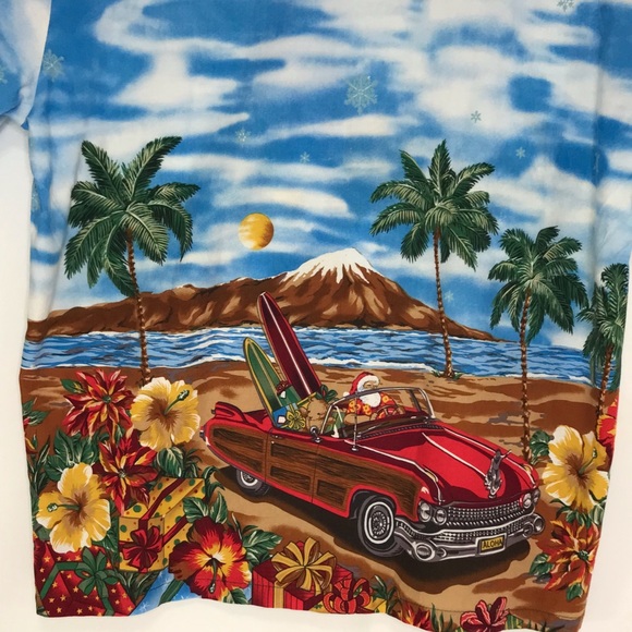 Christmas Kalaheo Men’s Hawaiian Shirt Medium - Picture 5 of 7